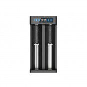 MC2 PLUS Li-ion 18650 USB fast charger w/LCD charger level indicator. Output per slot 0.5A or 1A suite Li-ion 18650 cell