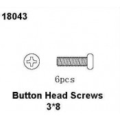 Button Head Screws 3*8, RCPRO 1/18 MT