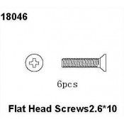 Flat Head Screws 2.6*10, RCPRO 1/18 MT