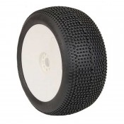 1/8 Truggy Evo Impact Med LW Tire Prmnt White (2) by AKA SRP $119.65