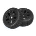 Thrasher Off-Road 1:8 Buggy Tires Mounted on Black Ripper 17mm Wheels (2) for Front or Rear SRP $74.09