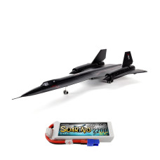 SR-71 Blackbird Twin 40mm EDF BNF Basic with AS3X and SAFE Select by Eflite plus Gens-Ace Soaring 2200mAh, 14.8V, 4S1P, 30C With EC3
