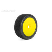J-ZERO:1/8Buggy/Dish/Yellow Rim/Ultra Soft/Glued MTD Tires (2) By Jetko