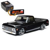 1972 Chevy C10 Pickup, 1/10 4WD V100 RTR, Black plus 5000mAh 2S 7.4V Smart G2 Lipo 50C with IC3 & S155 Charger Combo