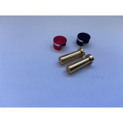 Low Profile Heatsink Bullet Plug Grips with 5mm Bullets (Black/Red) SRP $18.00