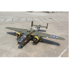 Giant Mitchell B-25 span 95in, 20cc w/3pcs Alloy Hub Rubber wheels 4.5in (2) and 2.75in, Without Retracts, 0.29m3 by Seagull Models SRP $2021.18