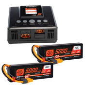 Smart Powerstage 4S Surface Bundle: (2) G2 5000mAh 2S LiPo IC5 & S250 Charger by Spektrum SRP $446.67