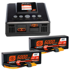 Smart Powerstage 6S Surface Bundle: (2) G2 5000mAh 3S LiPo IC5 & S250 Charger by Spektrum SRP $552.35