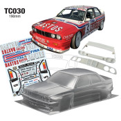 1/10 BMW E30 W/3D Wing and Grille 190mm Bastos Decal Sheet