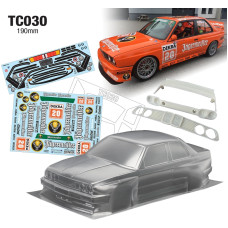 1/10 BMW E30 W/3D Wing and Grill 190mm Jägermeister Decal Sheet