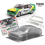 1/10 BMW E30 W/3D Wing and Grille 190mm Watson's Decal Sheet