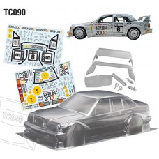 1/10 Benz 190E W/3D Print Rear Wing, Mirrors 190mm Berlin  Decal Sheet