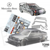 1/10 Benz 190E W/3D Print Rear Wing, Mirrors 190mm Konig Decal Sheet