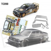 1/10 Benz 190E W/3D Print Rear Wing, Mirrors 190mm Zung Fu Decal Sheet