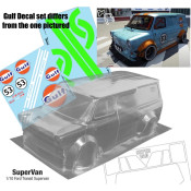 1/10 Super Van 215mm Wide, 257mm Wheel Base Gulf Decal Sheet