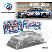 1/10 MINI BMW 320 1978 Bavarian Motor Works Decal Sheet WB 210mm, Width 165mm