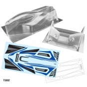 1/10 Body W/Wing to fit Tamiya TT02B Blue Decal Sheet