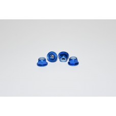 Blue M4 Aluminum Knurled And Flanged Locknut By Vision Racing SRP $11.85