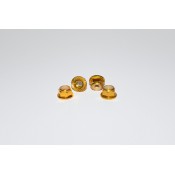 Gold M4 Aluminum Knurled And Flanged Locknut SRP $11.51